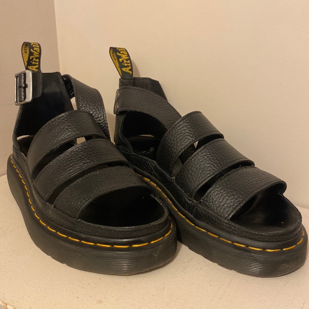 Dr. Martens CLARISSA II WOMEN'S LEATHER PLATFORM SANDALS